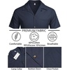image:imageCOOFANDY Mens Hawaiian Shirt Short Sleeve Buttoon Down Shirts Casual Tropical Floral Summer Linen ShirtsNavy Blue