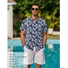 image:imageCOOFANDY Mens Hawaiian Shirt Short Sleeve Buttoon Down Shirts Casual Tropical Floral Summer Linen ShirtsNavy Floral