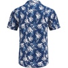 image:imageCOOFANDY Mens Hawaiian Shirt Short Sleeve Buttoon Down Shirts Casual Tropical Floral Summer Linen ShirtsNavy Leaves