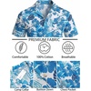 image:imageCOOFANDY Mens Hawaiian Shirt Short Sleeve Buttoon Down Shirts Casual Tropical Floral Summer Linen ShirtsOcean Blue Tropic