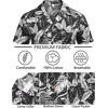 image:imageCOOFANDY Mens Hawaiian Shirt Short Sleeve Buttoon Down Shirts Casual Tropical Floral Summer Linen ShirtsPalm Leafblack