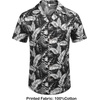 image:imageCOOFANDY Mens Hawaiian Shirt Short Sleeve Buttoon Down Shirts Casual Tropical Floral Summer Linen ShirtsPalm Leafblack