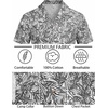 image:imageCOOFANDY Mens Hawaiian Shirt Short Sleeve Buttoon Down Shirts Casual Tropical Floral Summer Linen ShirtsPalm Leafblackwhite