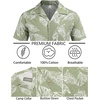 image:imageCOOFANDY Mens Hawaiian Shirt Short Sleeve Buttoon Down Shirts Casual Tropical Floral Summer Linen ShirtsPalm Leafgreen