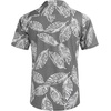 image:imageCOOFANDY Mens Hawaiian Shirt Short Sleeve Buttoon Down Shirts Casual Tropical Floral Summer Linen ShirtsPalm Leafgrey