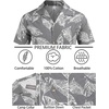 image:imageCOOFANDY Mens Hawaiian Shirt Short Sleeve Buttoon Down Shirts Casual Tropical Floral Summer Linen ShirtsPalm Leafgrey