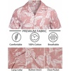 image:imageCOOFANDY Mens Hawaiian Shirt Short Sleeve Buttoon Down Shirts Casual Tropical Floral Summer Linen ShirtsPalm Leafpink