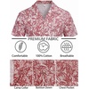 image:imageCOOFANDY Mens Hawaiian Shirt Short Sleeve Buttoon Down Shirts Casual Tropical Floral Summer Linen ShirtsPalm Leafred