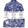 image:imageCOOFANDY Mens Hawaiian Shirt Short Sleeve Buttoon Down Shirts Casual Tropical Floral Summer Linen ShirtsTropical Palm Navy