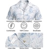 image:imageCOOFANDY Mens Hawaiian Shirt Short Sleeve Buttoon Down Shirts Casual Tropical Floral Summer Linen ShirtsWashed Floral Blue