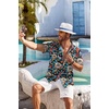 image:imageCOOFANDY Mens Hawaiian Shirt Short Sleeve Floral Button Down Shirts Tropical Holiday Beach ShirtsBlack  Colorful Flower