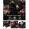 image:imageCOOFANDY Mens Hawaiian Shirt Short Sleeve Floral Button Down Shirts Tropical Holiday Beach ShirtsBlack  Redpurple Flower