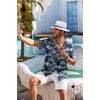 image:imageCOOFANDY Mens Hawaiian Shirt Short Sleeve Floral Button Down Shirts Tropical Holiday Beach ShirtsBlue  Flower 2