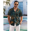 image:imageCOOFANDY Mens Hawaiian Shirt Short Sleeve Floral Button Down Shirts Tropical Holiday Beach ShirtsBlue Oil Painting