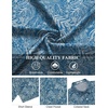 image:imageCOOFANDY Mens Hawaiian Shirt Short Sleeve Floral Button Down Shirts Tropical Holiday Beach ShirtsBlue White Leaves