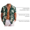 image:imageCOOFANDY Mens Hawaiian Shirt Short Sleeve Floral Button Down Shirts Tropical Holiday Beach ShirtsGreen  Palm Tree