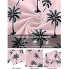 image:imageCOOFANDY Mens Hawaiian Shirt Short Sleeve Floral Button Down Shirts Tropical Holiday Beach ShirtsPink Tree