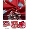 image:imageCOOFANDY Mens Hawaiian Shirt Short Sleeve Floral Button Down Shirts Tropical Holiday Beach ShirtsRed  Tropical Leaf
