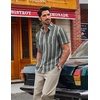 image:imageCOOFANDY Mens Hawaiian Shirt Short Sleeve Floral Button Down Shirts Tropical Holiday Beach ShirtsStriped  Black