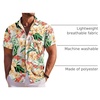 image:imageCOOFANDY Mens Hawaiian Shirt Short Sleeve Floral Button Down Shirts Tropical Holiday Beach ShirtsWhite  Flower