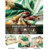 image:imageCOOFANDY Mens Hawaiian Shirt Short Sleeve Floral Button Down Shirts Tropical Holiday Beach ShirtsWhite  Flower