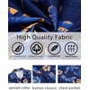 image:imageCOOFANDY Mens Hawaiian Shirt Short Sleeve Summer Button Down Shirts Tropical Vacation Beach Aloha Shirts with PocketDeep Blue  Leaf