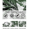 image:imageCOOFANDY Mens Hawaiian Shirt Short Sleeve Summer Button Down Shirts Tropical Vacation Beach Aloha Shirts with PocketGreen  White Flower
