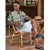 image:imageCOOFANDY Mens Hawaiian Shirt Short Sleeve Summer Button Down Shirts Tropical Vacation Beach Aloha Shirts with PocketLight Green  Palm Tree