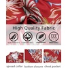 image:imageCOOFANDY Mens Hawaiian Shirt Short Sleeve Summer Button Down Shirts Tropical Vacation Beach Aloha Shirts with PocketRed  Tropical Leaf