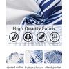 image:imageCOOFANDY Mens Hawaiian Shirt Short Sleeve Summer Button Down Shirts Tropical Vacation Beach Aloha Shirts with PocketWhite  Blue Leaf