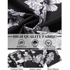 image:imageCOOFANDY Mens Hawaiian Shirts Short Sleeve Button Down Aloha Shirt Casual Beach ClothesBlack White Flower