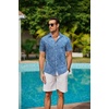 image:imageCOOFANDY Mens Hawaiian Shirts Short Sleeve Button Down Aloha Shirt Casual Beach ClothesBlue