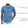 image:imageCOOFANDY Mens Hawaiian Shirts Short Sleeve Button Down Aloha Shirt Casual Beach ClothesBlue
