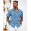 image:imageCOOFANDY Mens Hawaiian Shirts Short Sleeve Button Down Aloha Shirt Casual Beach ClothesBlue