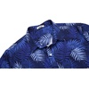 image:imageCOOFANDY Mens Hawaiian Shirts Short Sleeve Button Down Aloha Shirt Casual Beach ClothesBlue Plam Leaves