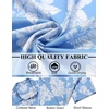image:imageCOOFANDY Mens Hawaiian Shirts Short Sleeve Button Down Aloha Shirt Casual Beach ClothesBlue White Flower