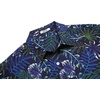 image:imageCOOFANDY Mens Hawaiian Shirts Short Sleeve Button Down Aloha Shirt Casual Beach ClothesBluegreen Fern Leaves