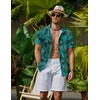 image:imageCOOFANDY Mens Hawaiian Shirts Short Sleeve Button Down Aloha Shirt Casual Beach ClothesGreen