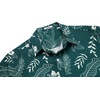 image:imageCOOFANDY Mens Hawaiian Shirts Short Sleeve Button Down Aloha Shirt Casual Beach ClothesGreen Fern Leaves