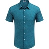 image:imageCOOFANDY Mens Hawaiian Shirts Short Sleeve Button Down Aloha Shirt Casual Beach ClothesNavy Blue Lake Green