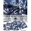 image:imageCOOFANDY Mens Hawaiian Shirts Short Sleeve Button Down Aloha Shirt Casual Beach ClothesNavy Blue White Flower