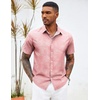 image:imageCOOFANDY Mens Hawaiian Shirts Short Sleeve Button Down Aloha Shirt Casual Beach ClothesPink