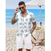image:imageCOOFANDY Mens Hawaiian Shirts Short Sleeve Button Down Aloha Shirt Casual Beach ClothesWhite