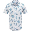 image:imageCOOFANDY Mens Hawaiian Shirts Short Sleeve Button Down Aloha Shirt Casual Beach ClothesWhite
