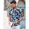 image:imageCOOFANDY Mens Hawaiian Shirts Short Sleeve Casual Button Down Tropical Beach ShirtA  Navy Blue  Lily