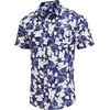 image:imageCOOFANDY Mens Hawaiian Shirts Short Sleeve Casual Button Down Tropical Beach ShirtB  Navy Blue  White Floral