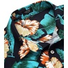 image:imageCOOFANDY Mens Hawaiian Shirts Short Sleeve Casual Button Down Tropical Beach ShirtBlack  Green Leaf