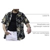 image:imageCOOFANDY Mens Hawaiian Shirts Short Sleeve Casual Button Down Tropical Beach ShirtBlack  Plam Leaf