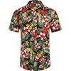 image:imageCOOFANDY Mens Hawaiian Shirts Short Sleeve Casual Button Down Tropical Beach ShirtBlack  Red Floral
