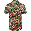 image:imageCOOFANDY Mens Hawaiian Shirts Short Sleeve Casual Button Down Tropical Beach ShirtBlack  Red Floral
